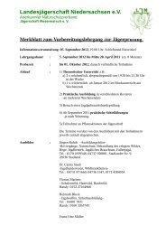 Landesjägerschaft Niedersachsen e.V. - Jägerschaft Wesermarsch