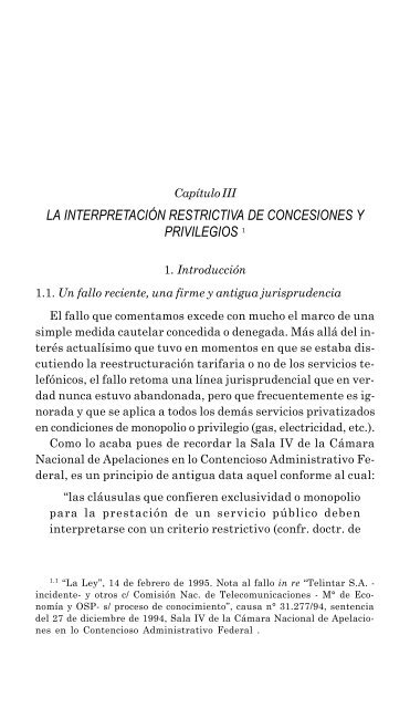 la interpretación restrictiva de concesiones y privilegios 1