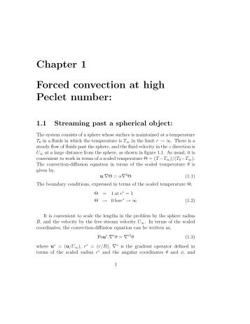 Chapter 6: Transport in strong convection.