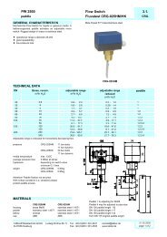 Flow Switch 3.1. Fluvatest CRG-025HM/HK PW 2500 - Tablar ...