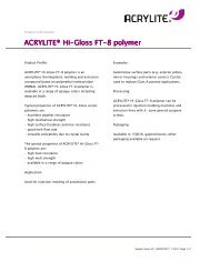 ACRYLITE Hi-Gloss FT8_Y - ACRYLITEÂ® acrylic polymers