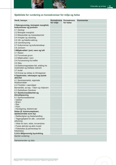 MiljÃƒÂ¸plan for Sandnes 2011-2025 - Sandnes Kommune