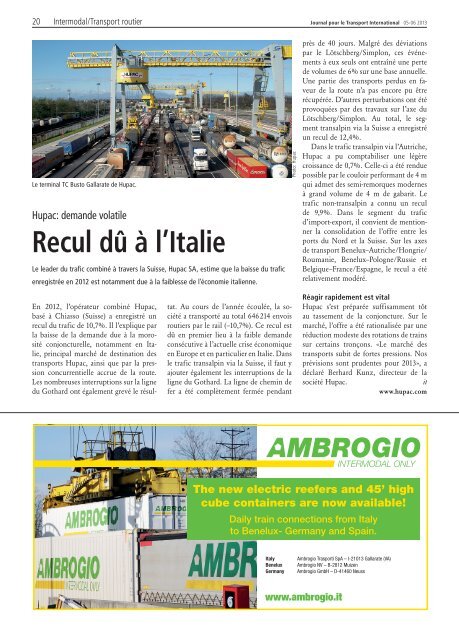 Lire maintenant - ITJ | Transport Journal