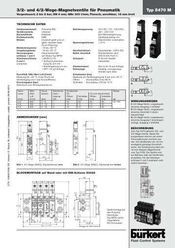 Typ 5470 M 3/2 - BÃ¼rkert Fluid Control Systems