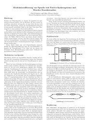 Modulationsfilterung von Sprache mit Fourier-Spektrogramm und ...