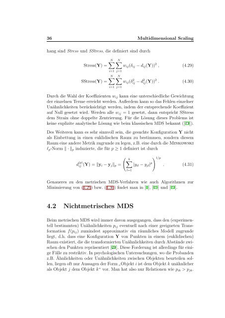 Nichtlineare Dimensionsreduktionsmethoden in der ... - DPI