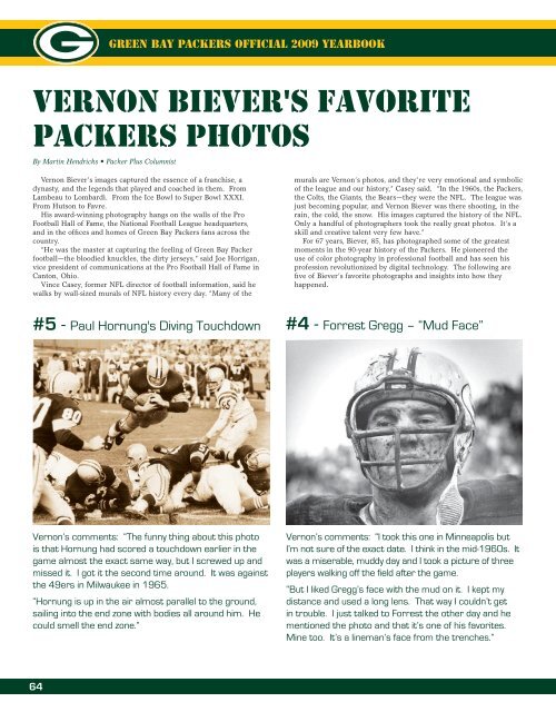 Vernon BieVer's FaVorite Packers Photos - NFL.com