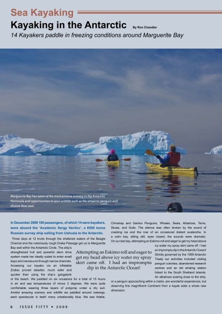 Paddling Antarctica Be prepared! Speights Coast ... - Canoe & Kayak