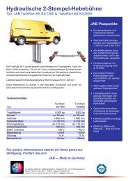 Hydraulische 2-Stempel-Hebebühne - JA - Becker & Söhne