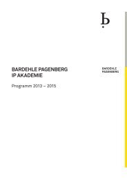 BARDEHLE PAGENBERG IP AKADEMIE