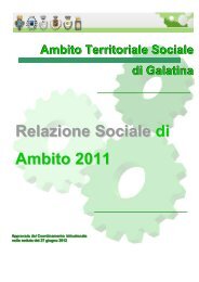 Galatina Relazione sociale - Centro Servizi Volontariato Salento