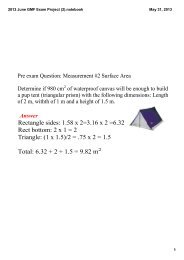 exam Question - Grade 10 Math