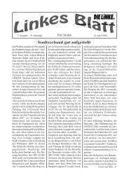 Ausgabe Nr. 07 vom 14. April 2008 - DIE LINKE. Halle /Saale