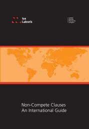 Non-Compete Clauses An International Guide - Ius Laboris