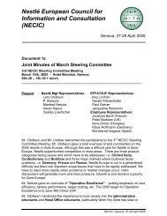 Minutes of the March steering committee meeting in English.