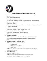 AmeriCorps NCCC Application Checklist