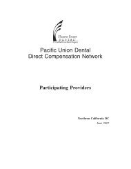 Pacific Union Dental Direct Compensation ... - Carpenterssw.org