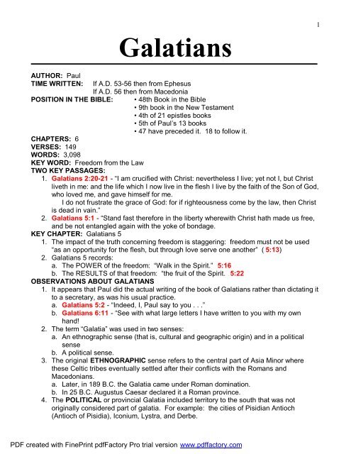 Galatians - Christian Adult Education Resources