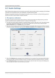 CLT Audio Settings - Speexx