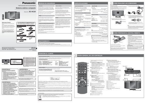 Sistema estÃ©reo compacto - Panasonic