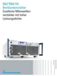 R&SÂ®BBA150 BreitbandverstÃ¤rker - Rohde & Schwarz Singapore