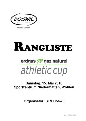 Erdgas Athletik Cup Wohlen 2010 - LA Villmergen