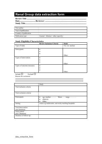 data semantic extraction Template 2: data for collection form extracting Appendix data semantic extraction Template 2: data for collection form extracting Appendix