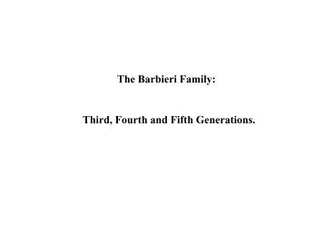 The Barbieri Family: Third, Fourth and Fifth ... - Falco's Aerie