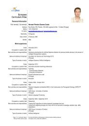 Europass Curriculum Vitae - Linguateca