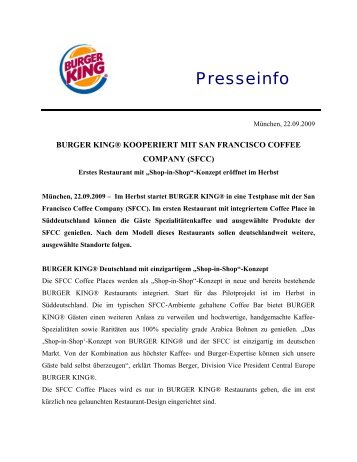 Presseinfo - Burger King