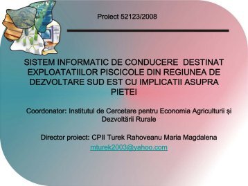 SISTEM INFORMATIC DE CONDUCERE DESTINAT ...