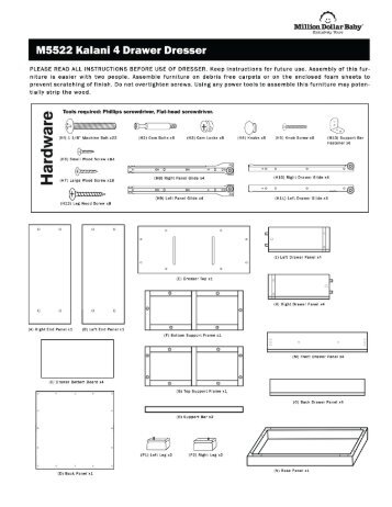 DaVinci Kalani 4-Drawer Chest Assembly Instructions - Cribs.com