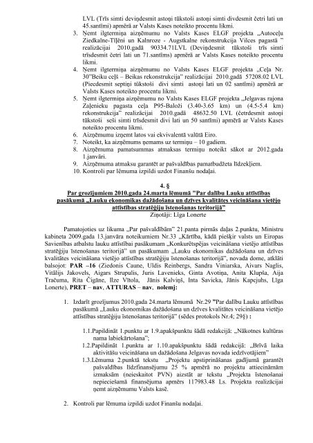 Domes sÄdes Nr.5. protokols - Jelgavas rajona padome