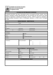 Validação de Informações Funcionais - Governo da Bahia