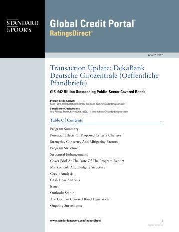 Transaction Update: DekaBank Deutsche ... - Standard & Poor's