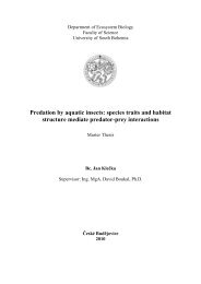 Predation by aquatic insects: species traits and habitat structure ...