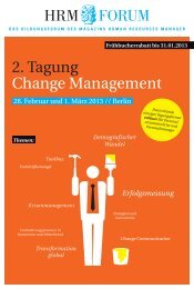 2. Tagung Change Management - HRM-Forum
