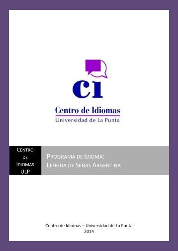 Programa de Idioma: Lengua de SeÃ±as Argentina - Centro de Idiomas