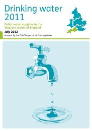 Western Region - Drinking Water Inspectorate - Defra