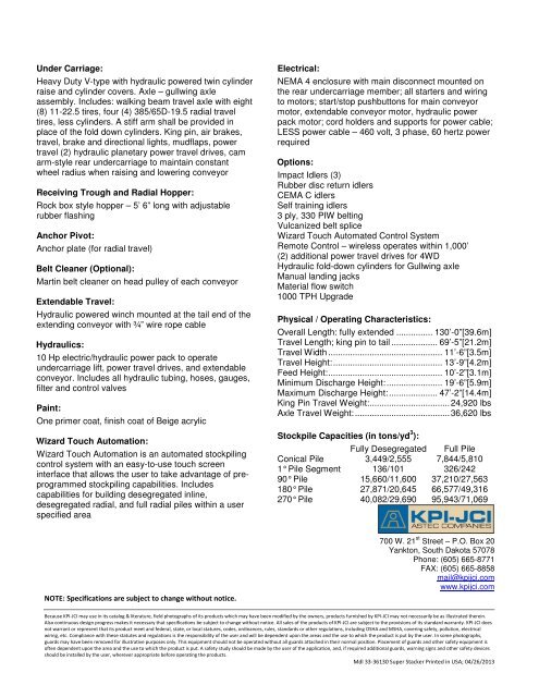 Spec Sheet - KPI-JCI