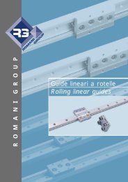 Guide lineari a rotelle Rolling linear guides - Romani Components