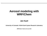 Aerosol modeling with WRF/Chem - RUC - NOAA