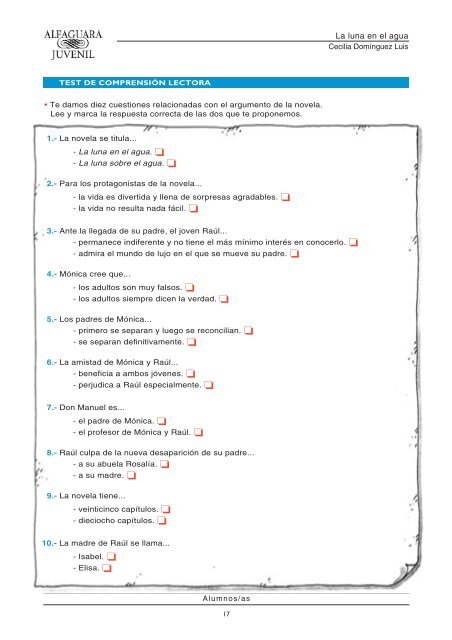 Guía de actividades - Alfaguara