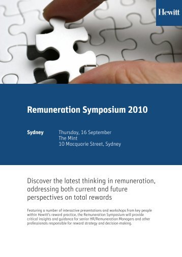 Remuneration Symposium 2010 Sydney - Aon Australia
