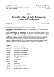 Kulturelle und psychische Bedingungen moderner EssstÃ¶rungen