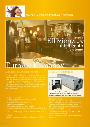 Effizienzdurch EuroAir Klimabox - DOMOair