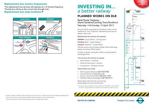 Closure Leaflet Dlr London