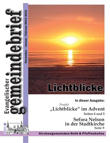 Evang. Kirchengemeinde Roth - Gemeindebrief Dez 2014 bis Feb 2015