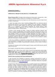 ARENA Agroindustrie Alimentari S.p.A. - Gruppo Arena