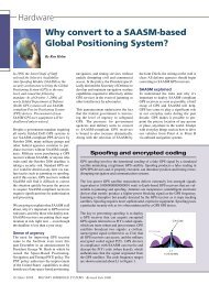 Why convert to a SAASM-based Global Positioning System?October ...